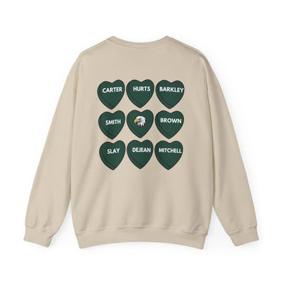 Philadelphia Eagles Heart Pride Sweatshirt (2-Sided Print) (GILDAN)