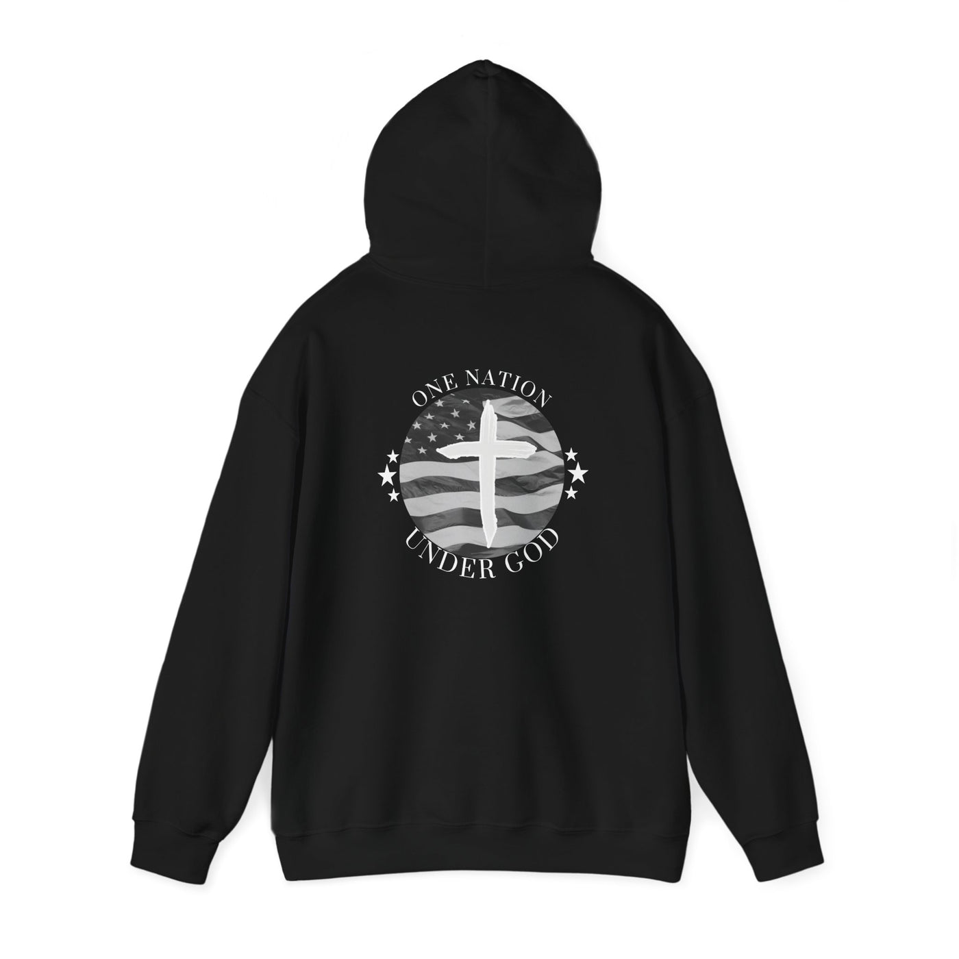 One Nation Under God Hoodie - 2 sided print (Gildan)