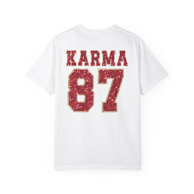 87 Karma 2 Sided Print Glitter T-shirt (Comfort Colors)