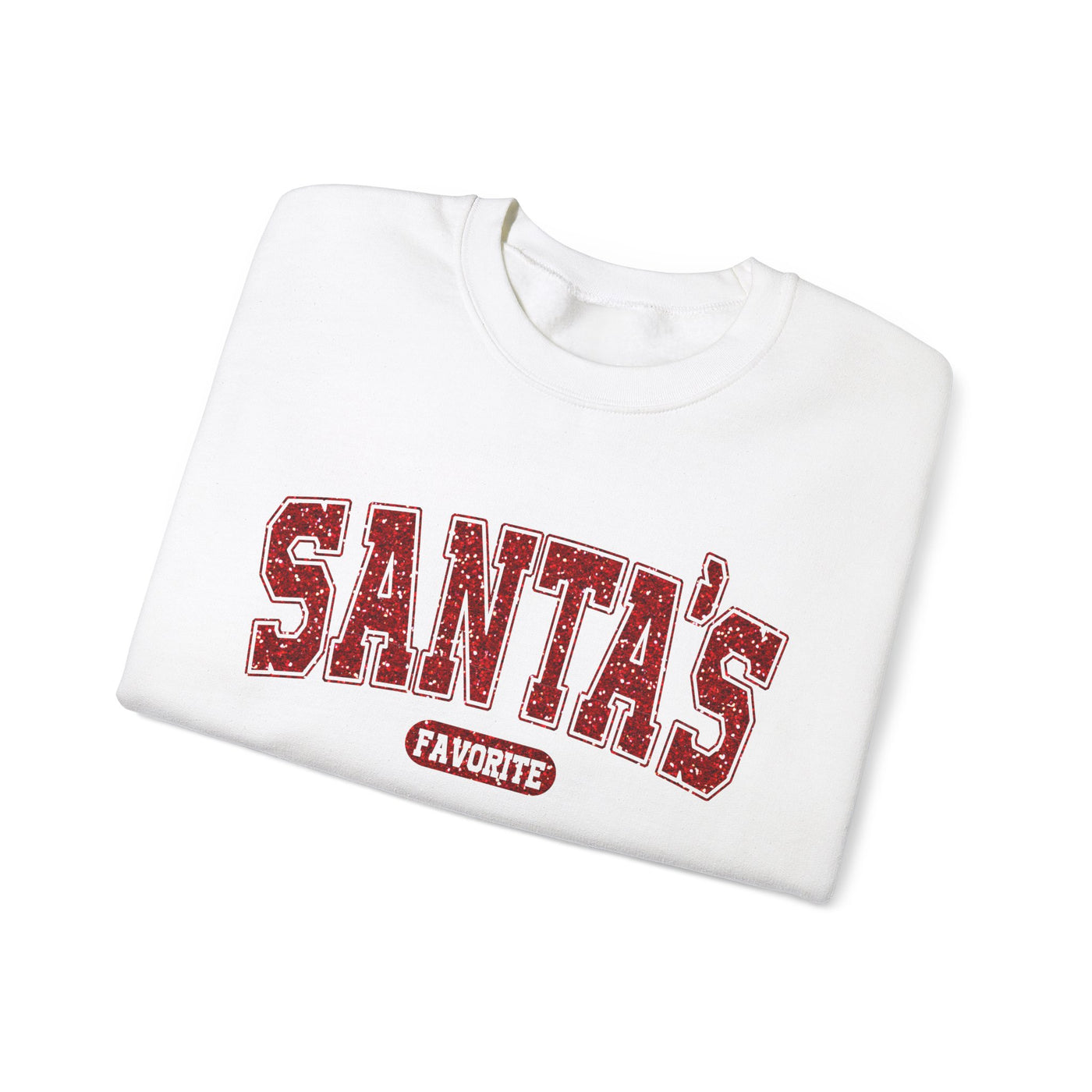 GLITTERY SANTA'S FAVORITE SWEATSHIRT (GILDAN)