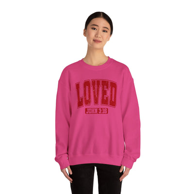 Loved John 3:16  Distressed Graphic Sweatshirt (GILDAN)