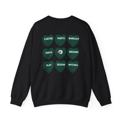 Philadelphia Eagles Heart Pride Sweatshirt (2-Sided Print) (GILDAN)