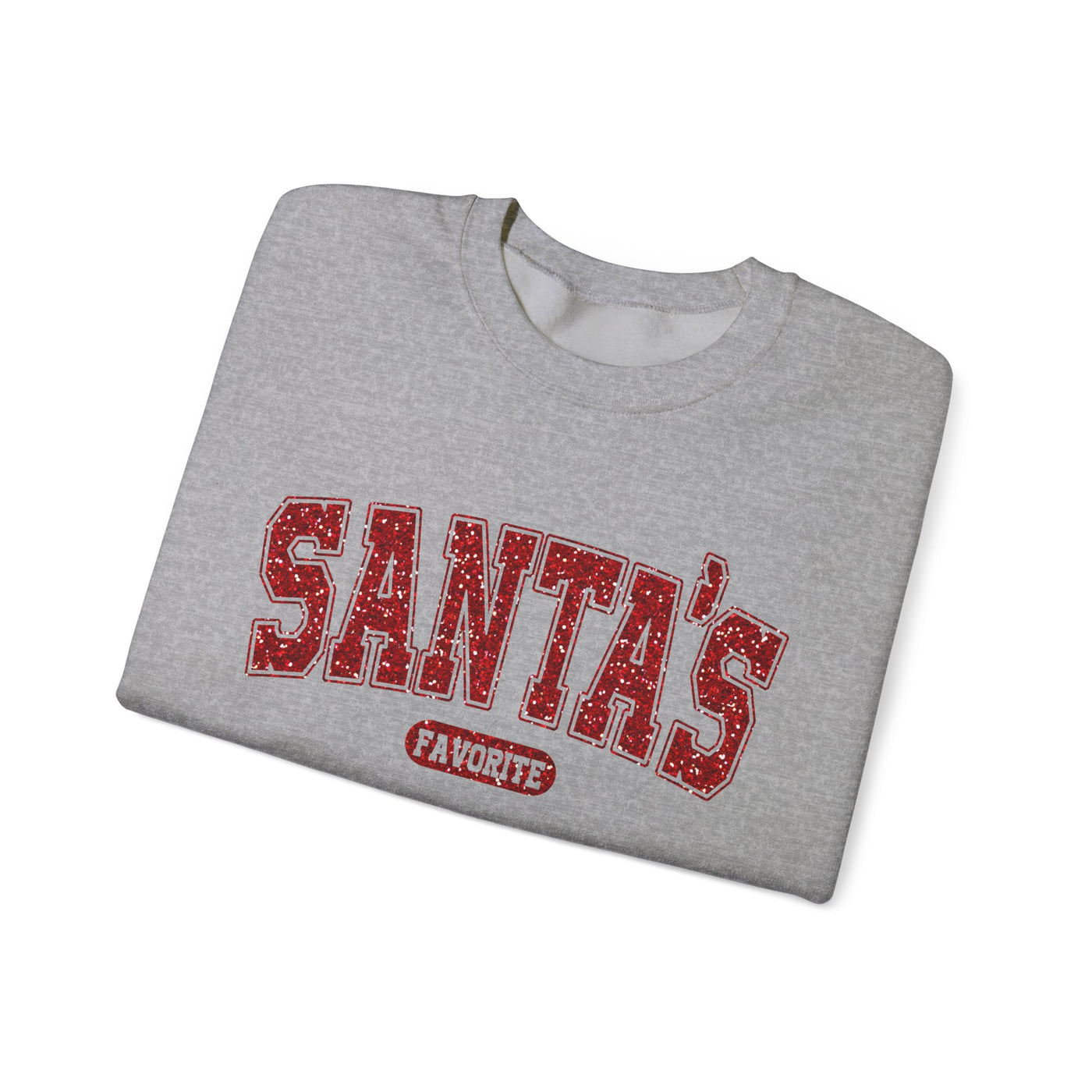 GLITTERY SANTA'S FAVORITE SWEATSHIRT (GILDAN)