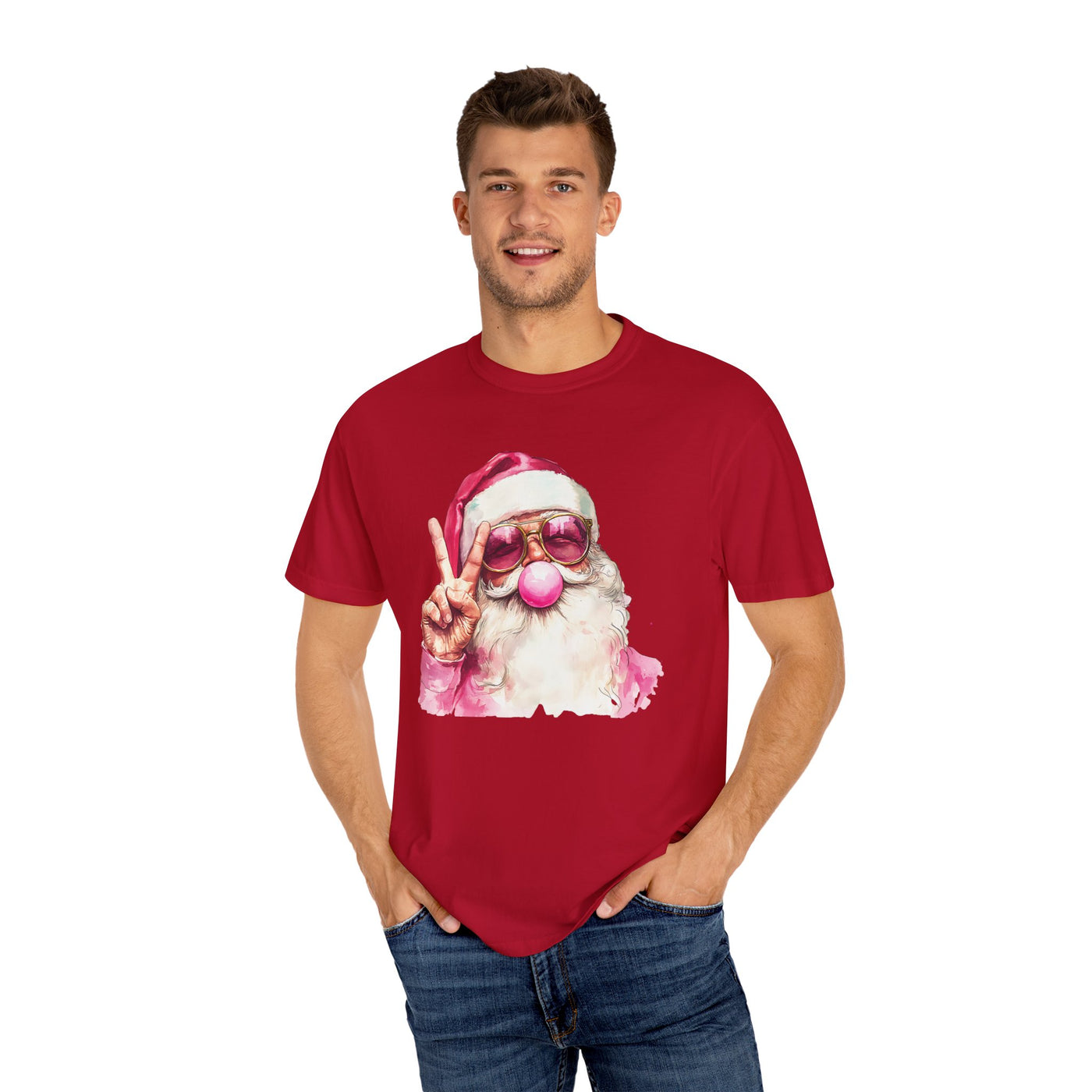 BUBBLE GUM SANTA (COMFORT COLORS)