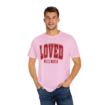 Loved John 3:16 Distressed Graphic T-shirt (Comfort Colors)