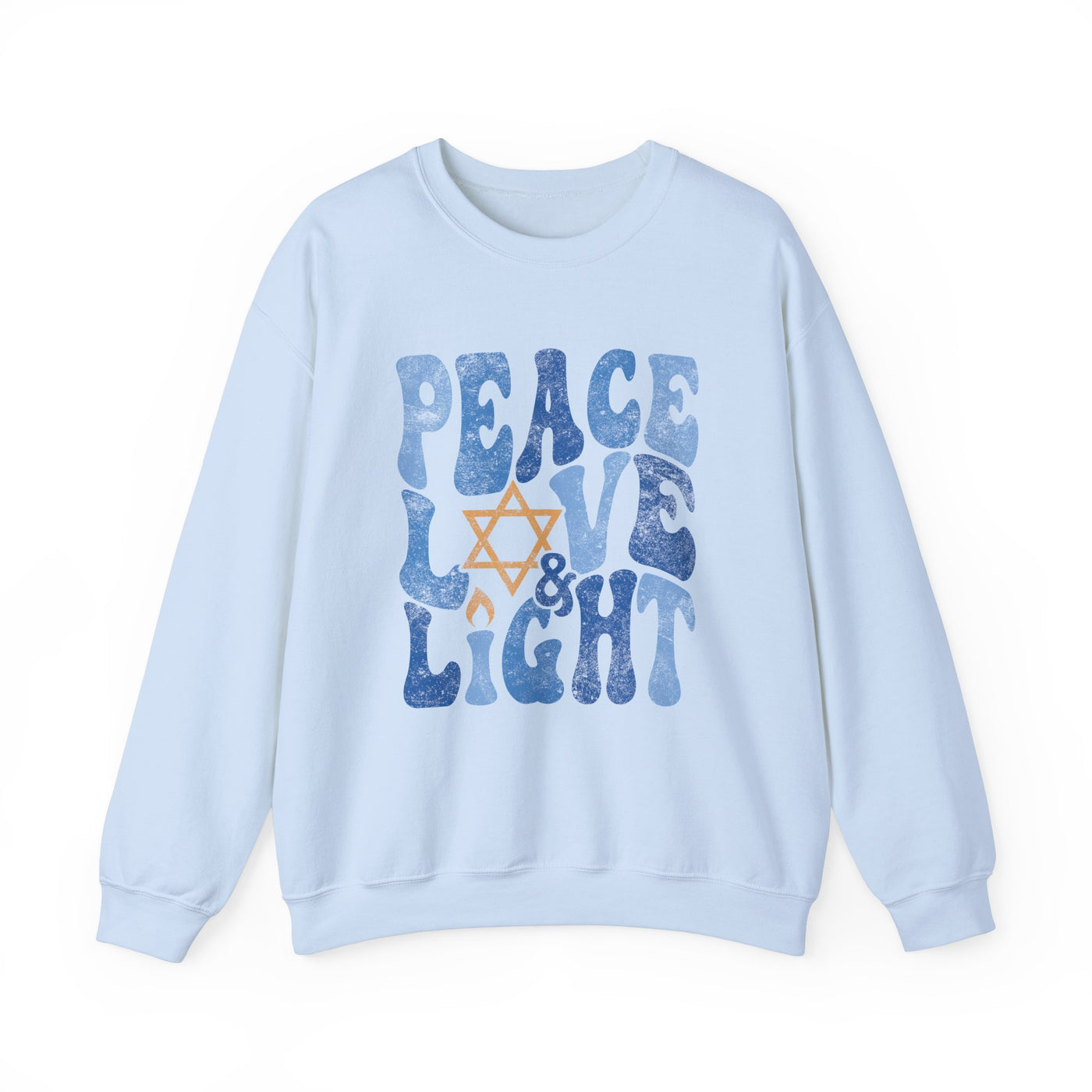 PEACE LOVE AND LIGHT VINTAGE SWEATSHIRT (GILDAN)