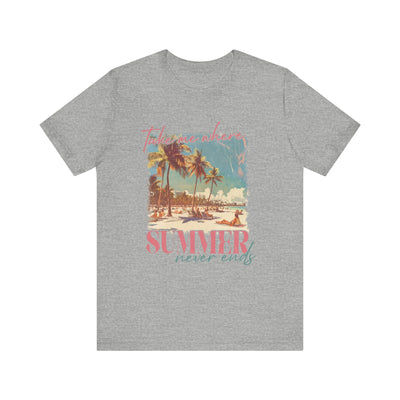 TAKE ME WHERE SUMMER NEVER ENDS TEE (Bella and Canvas)