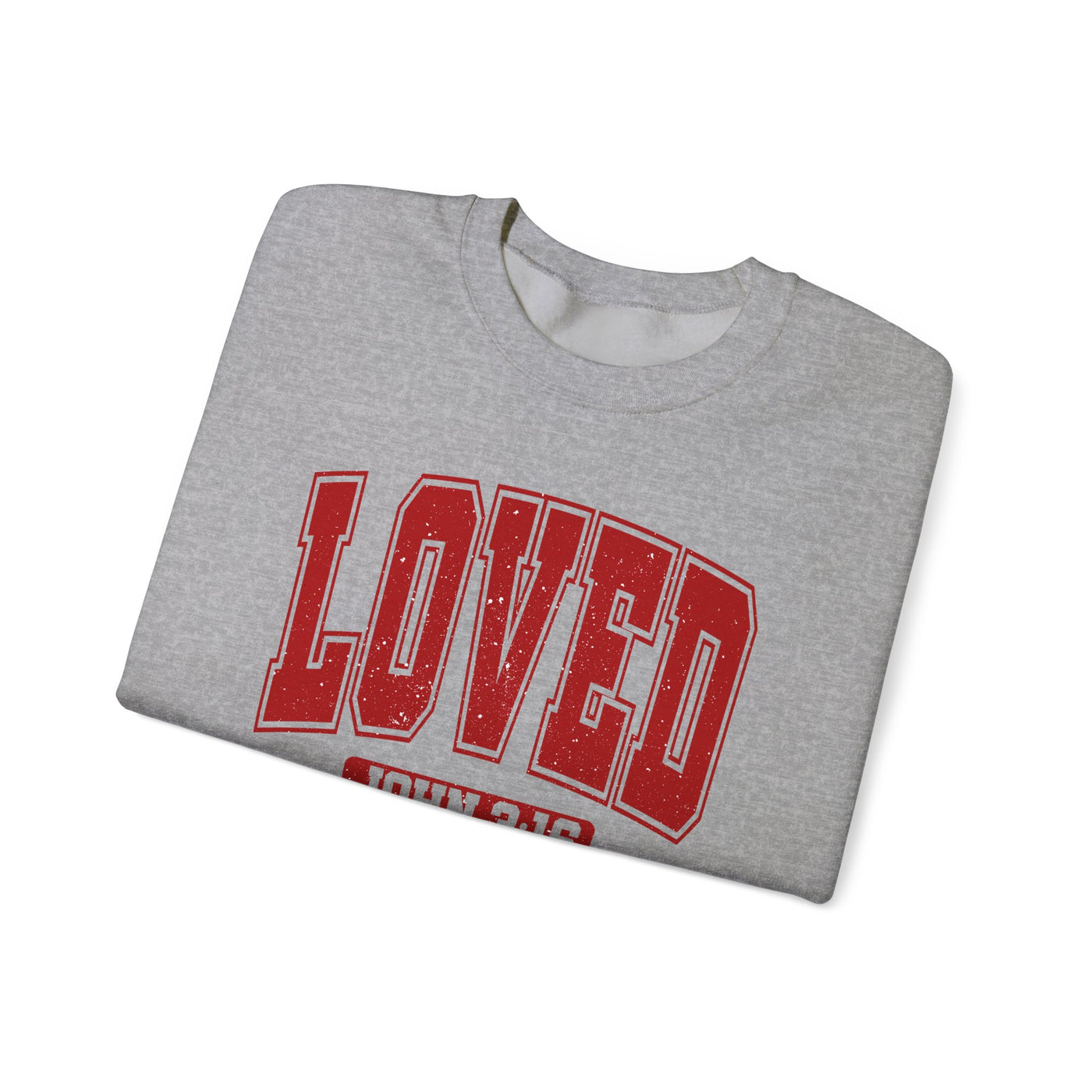 Loved John 3:16  Distressed Graphic Sweatshirt (GILDAN)