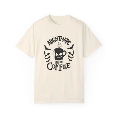 NIGHTMARE BEFORE COFFEE HALLOWEEN TEE (COMFORT COLORS)