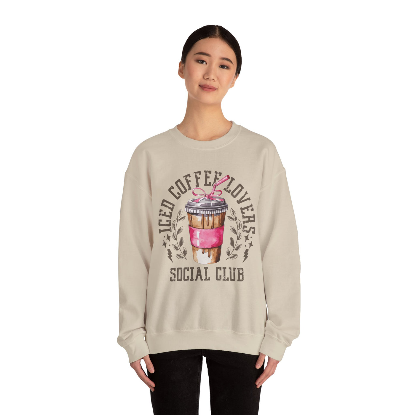 Iced Coffee Lovers Social Club Sweatshirt (GILDAN)