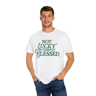 Not Lucky Simply Blesssed Graphic T-Shirt (Comfort Colors)