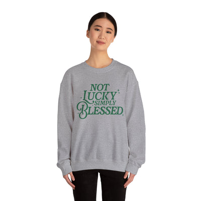 Not Lucky Simply Blessed Graphic Sweatshirt (GILDAN)