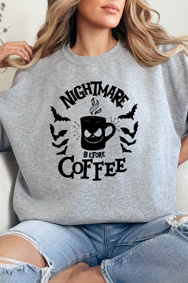 Nightmare Before Coffee Halloween Sweatshirt (Lane 7)