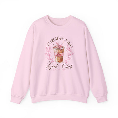 Overcaffeinated Girls Club Sweatshirt (GILDAN)