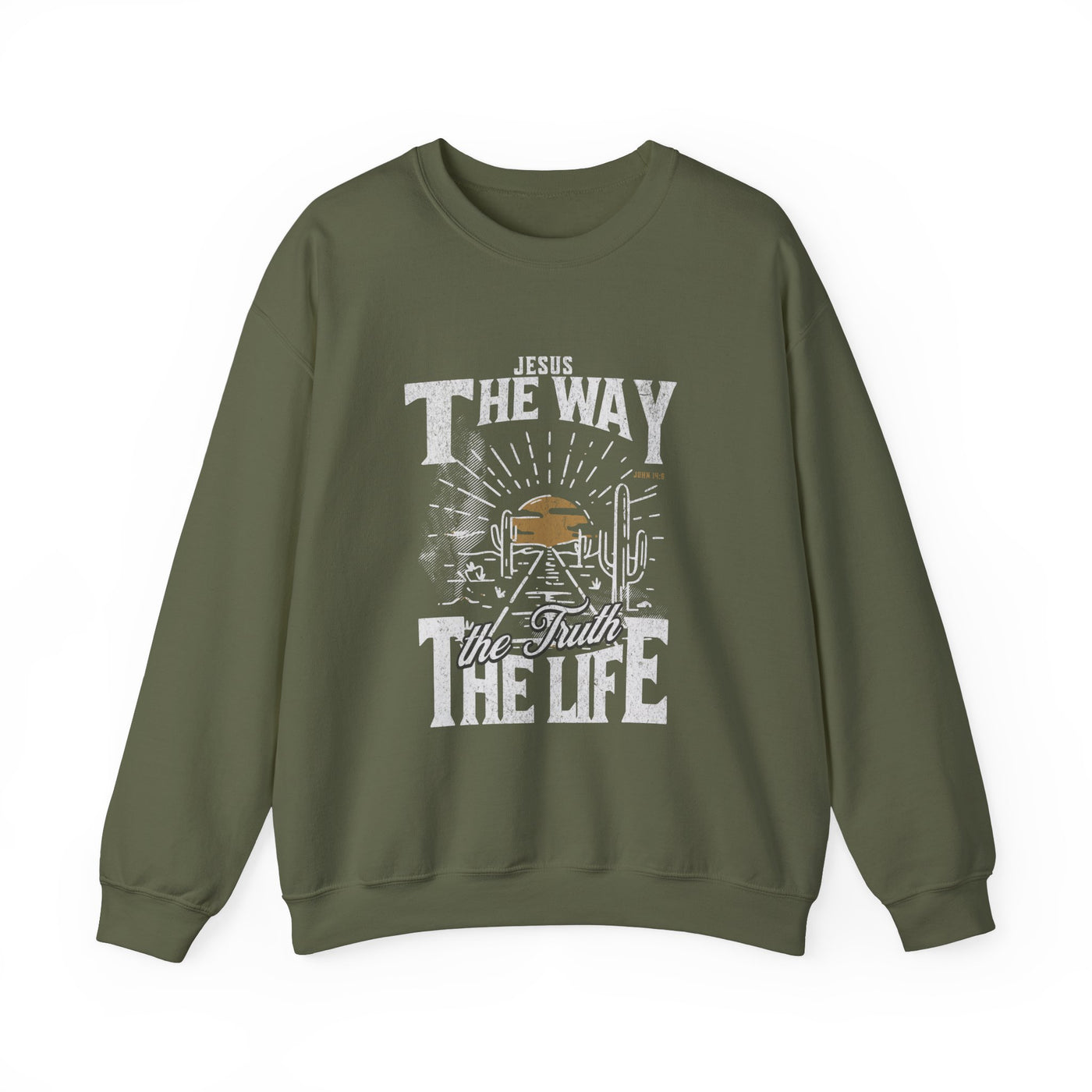 Jesus, The Way, The Truth, The Life Sweatshirt   (GILDAN)