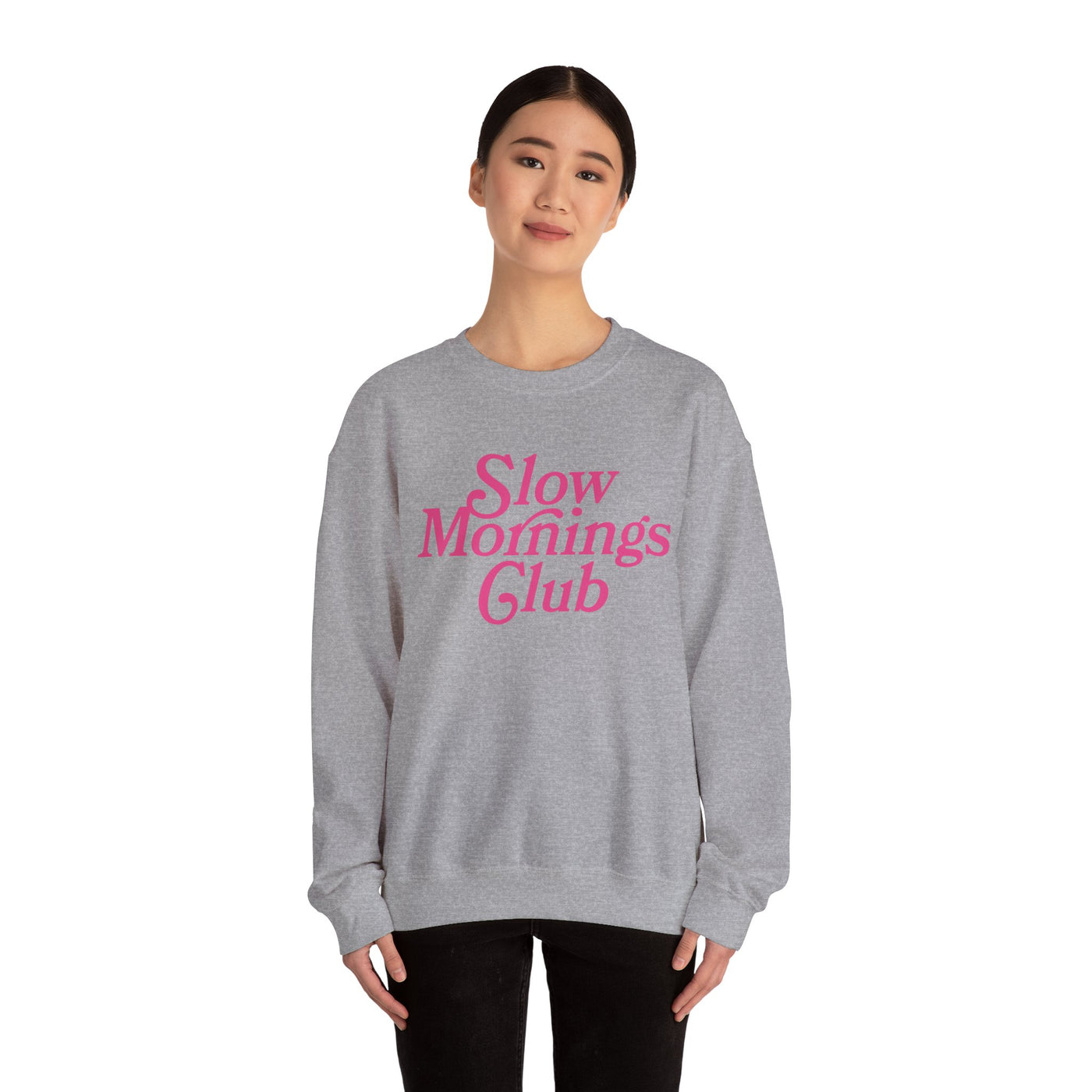 Slow Mornings Club Sweatshirt  (GILDAN)