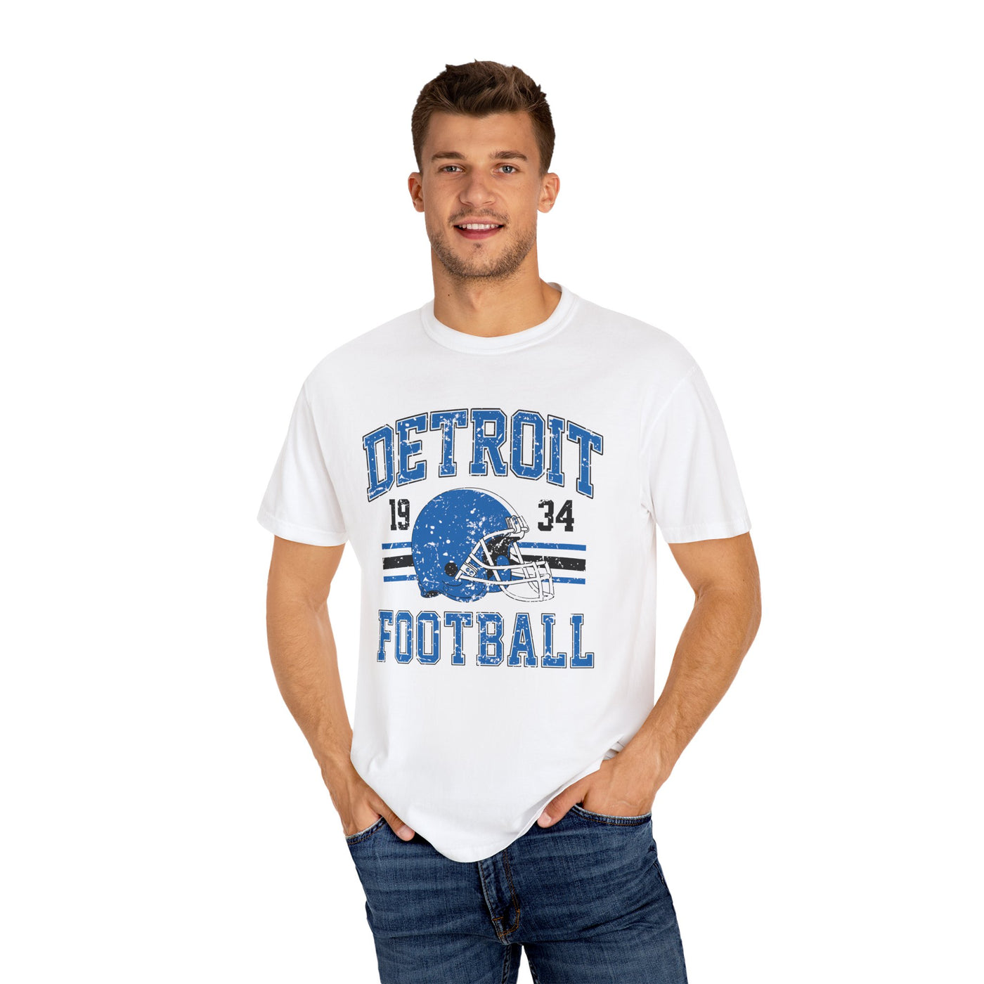 Detroit Football 1934 Distressed T-shirt (Comfort Colors)