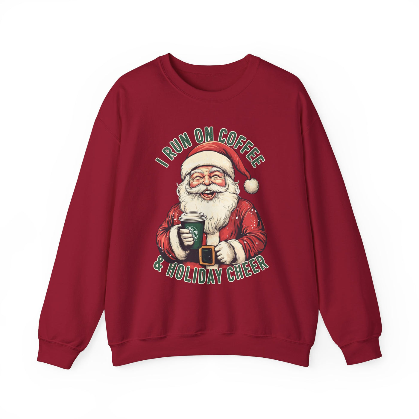 I RUN ON COFFEE AND CHRISTMAS CHEER SWEATSHIRT (GILDAN)