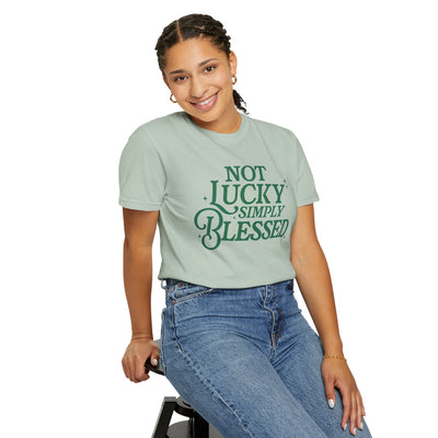 Not Lucky Simply Blesssed Graphic T-Shirt (Comfort Colors)