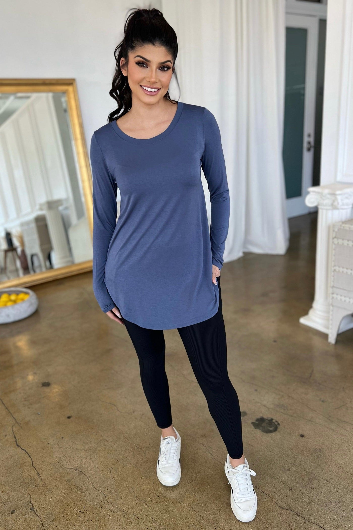 BEVERLY LONG SLEEVED TOP (PLUS AVAILABLE) , Shirts & Tops , it’sNOMB. The Label , BEVERLY, bump friendly, crew neck, crewneck, it's nomb, it's nomb the label, Its None of My Business, ITSNOMB, ITSNOMBTHELABEL, IT’S NOMB, Jessica Graf, Jessica Nickson, LONG SLEEVE, LONG SLEEVED BUTTERY SOFT TSHIRT, LONG SLEEVED TEE, Maternity, Maternity Friendly, SHIRT, SHIRTS, SOFT LONG SLEEVED TEE, tops , It's NOMB , itsnomb.com