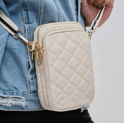 DIVIDE AND CONQUER QUILTED CROSSBODY BAG , CROSSBODY BAG , It's NOMB , BANDOLIER, CROSSBODY PHONE BAG, MINI CROSSBODY BAG, SOL AND SELENE, SOL AND SELENE CROSSBODY BAG , It's NOMB , itsnomb.com