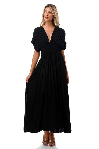 GARCELLE DRESS , Dress , it’sNOMB. The Label , black, black dress, dress, dresses, it's nomb the label, ITS NOMB, Its None of My Business, ITSNOMB, ITSNOMBTHELABEL, IT’S NOMB, Jessica Nickson, kimono, kimono sleeve, Maternity, Maternity Friendly, maxi, midi , It's NOMB , itsnomb.com