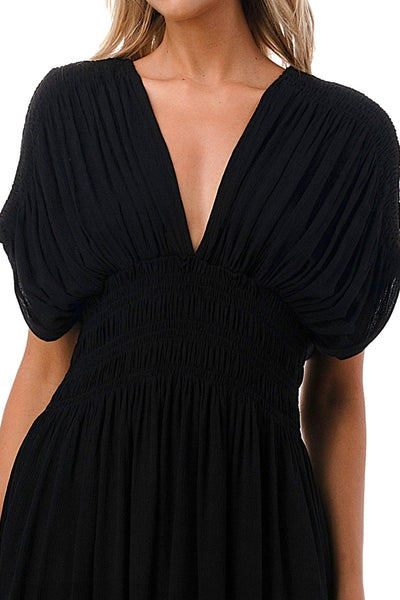 GARCELLE DRESS , Dress , it’sNOMB. The Label , black, black dress, dress, dresses, it's nomb the label, ITS NOMB, Its None of My Business, ITSNOMB, ITSNOMBTHELABEL, IT’S NOMB, Jessica Nickson, kimono, kimono sleeve, Maternity, Maternity Friendly, maxi, midi , It's NOMB , itsnomb.com