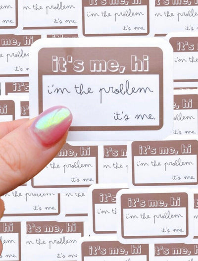 I'M THE PROBLEM IT'S ME STICKERS (ASSORTED COLORS) , , It's NOMB , I'M THE PROBLEM IT'S ME STICKER, TAYLOR SWIFT, TAYLOR SWIFT MERCH, TAYLOR SWIFT STICKERS , It's NOMB , itsnomb.com