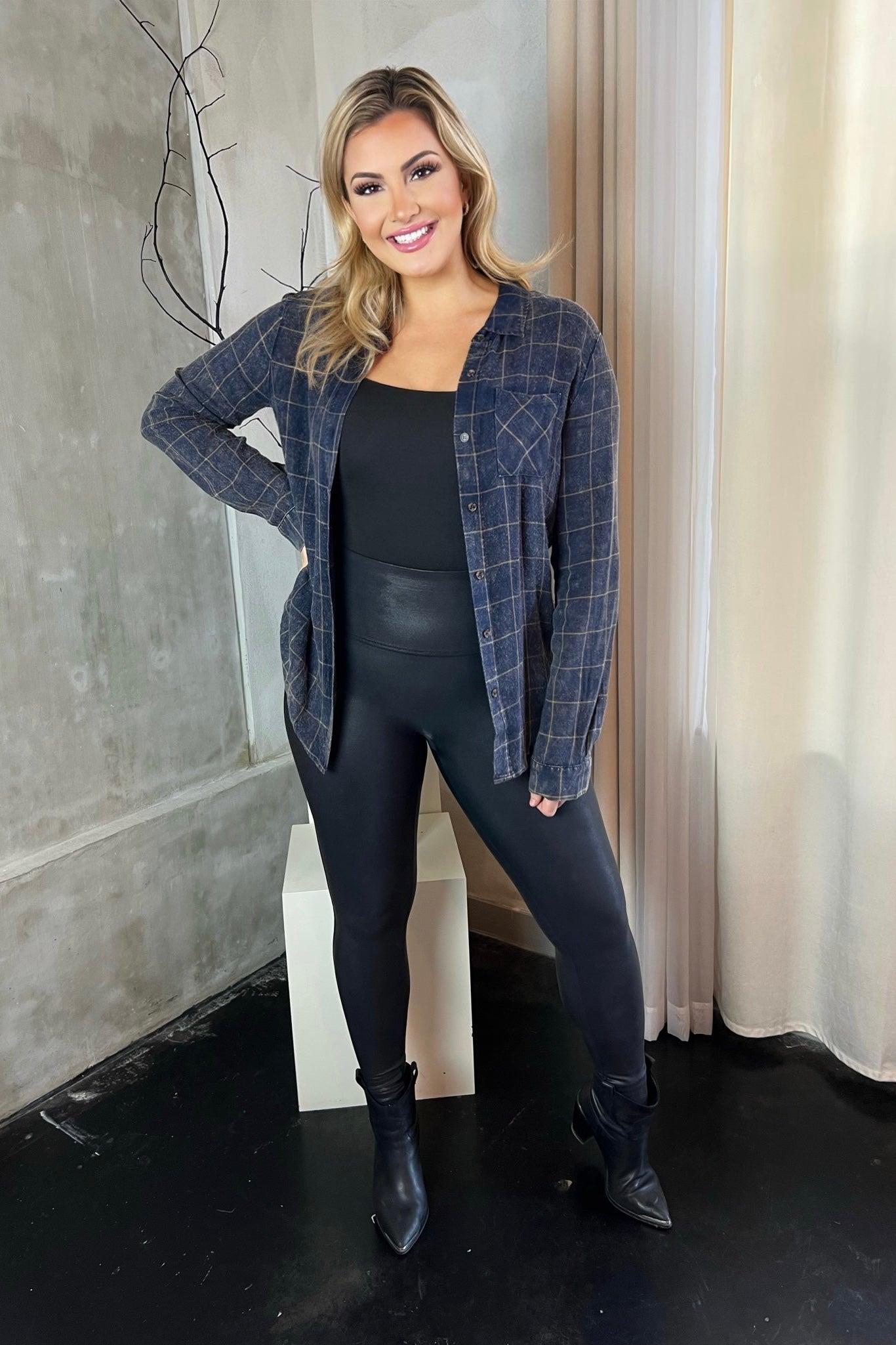 KATT BUTTON DOWN SHIRT , Shirts & Tops , It's NOMB , BUTTON DOWN FLANNEL SHIRT, GRID PRINT SHIRT, GRID WASHED SHIRT, NAVY BUTTON DOWN SHIRT , It's NOMB , itsnomb.com