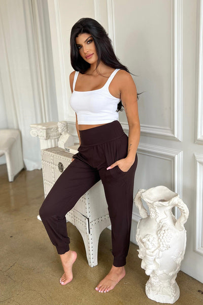 KENZIE JOGGERS (PLUS AVAILABLE) , JOGGERS , It's NOMB , brown joggers, HIGH WAISTED JOGGERS, joggers, SOFT JOGGERS , It's NOMB , itsnomb.com