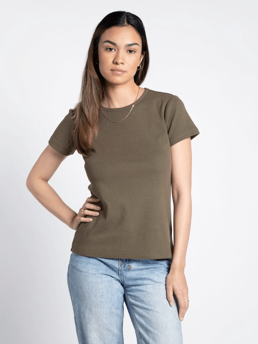 LEXI TEE , T-SHIRT , It's NOMB , CLASSIC FIT COTTON TEE, GREEN T-SHIRT, LEXI TEE, THREAD AND SUPPLY LEXI TEE, WOMEN'S CLASSIC FIT TEE , It's NOMB , itsnomb.com
