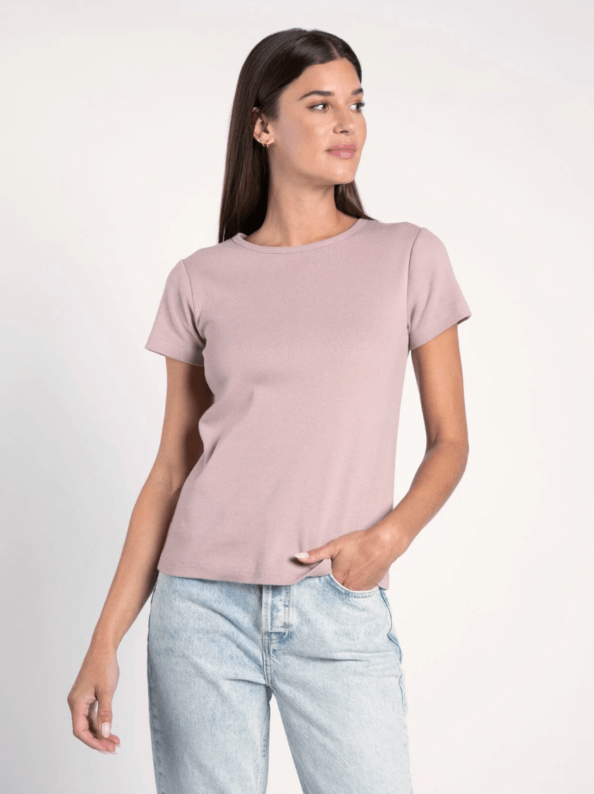 LEXI TEE , T-SHIRT , It's NOMB , CLASSIC FIT COTTON TEE, LEXI TEE, MAUVE SHIRT, PINK TEE, THREAD AND SUPPLY LEXI TEE, WOMEN'S CLASSIC FIT TEE , It's NOMB , itsnomb.com