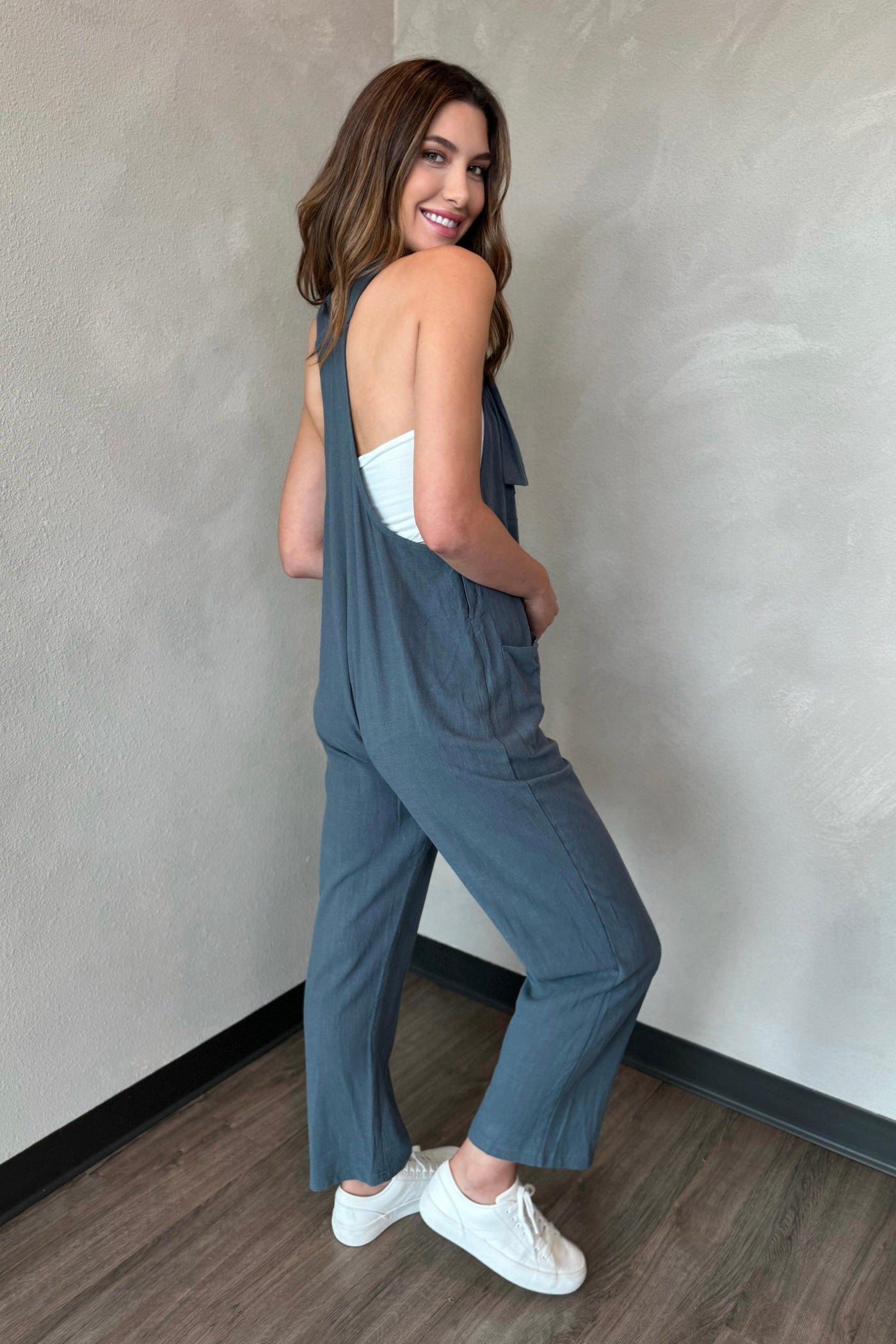 LOVELY IN LINEN OVERALLS , Jumpsuits & Rompers , It's NOMB , LINEN JUMPSUIT, teal overalls , It's NOMB , itsnomb.com