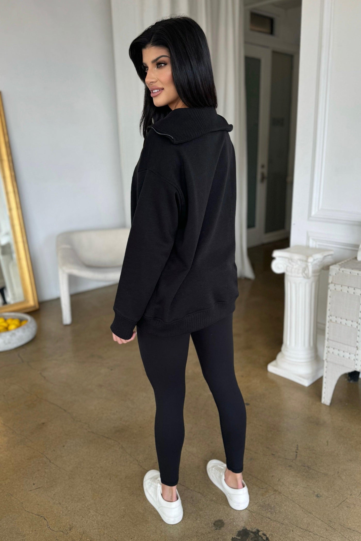 PARKER 1/4 ZIP PULLOVER (Available in Plus Size) , , It's NOMB , 1/4 ZIP PULLOVER, BLACK SHAWL COLLAR SWEATER, varley vine pullover , It's NOMB , itsnomb.com