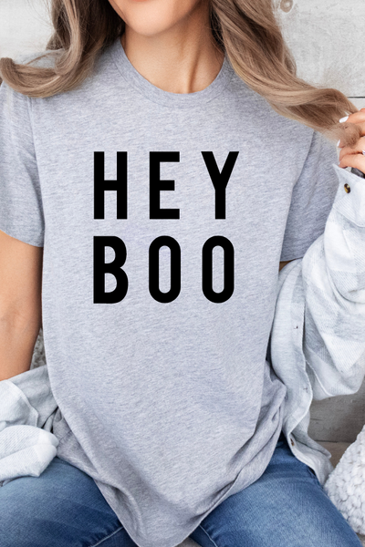 HEY BOO HALLOWEEN TEE (Bella and Canvas)