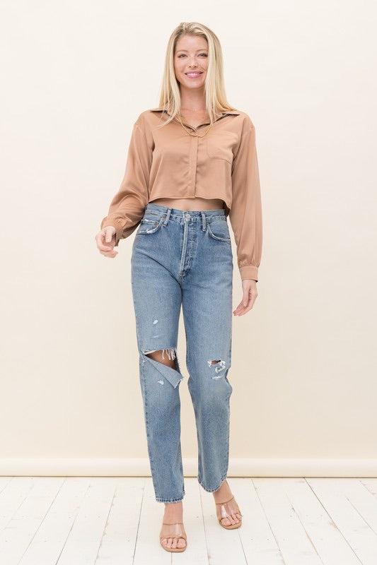 ROXY CROPPED SATIN BLOUSE , blouse , It's NOMB , button down cropped shirt, cropped blouse, cropped satin blouse, cropped satin shirt, cropped satin top, gold blouse, gold crop top, gold cropped blouse, gold satin blouse, gold satin crop top, gold satin top, gold top, it's nomb, it's nomb the label, ONLINE BOUTIQUE, roxy top, SATIN BLOUSE, satin shirt, satin top , It's NOMB , itsnomb.com