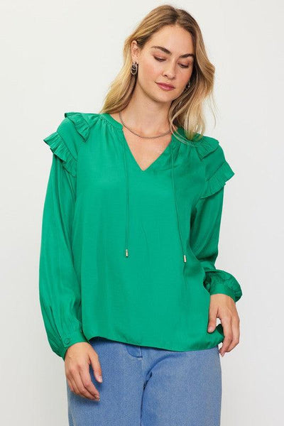 SASHA BLOUSE , BLOUSE , It's NOMB , green blouse , It's NOMB , itsnomb.com