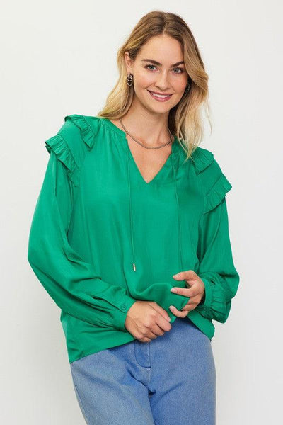 SASHA BLOUSE , BLOUSE , It's NOMB , green blouse , It's NOMB , itsnomb.com