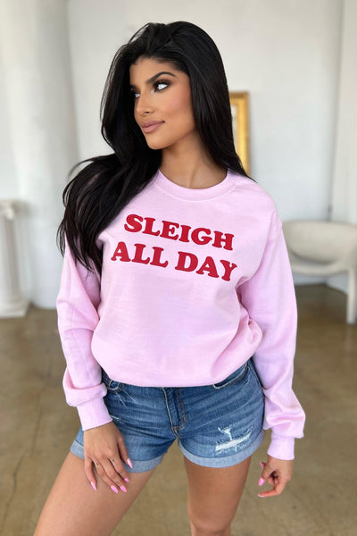 SLEIGH ALL DAY PULLOVER , , It's NOMB , CHRISTMAS SWEATERS, HOLIDAY GRAPHICS, SLEIGH ALL DAY, UGLY CHRISTMAS SWEATER , It's NOMB , itsnomb.com