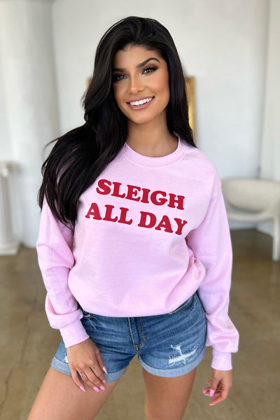 SLEIGH ALL DAY PULLOVER , , It's NOMB , CHRISTMAS SWEATERS, HOLIDAY GRAPHICS, SLEIGH ALL DAY, UGLY CHRISTMAS SWEATER , It's NOMB , itsnomb.com