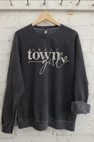 SMALL TOWN GIRL PULLOVER , SWEATSHIRT , It's NOMB , small town girl, small town girl graphic pullover, small town girl graphic sweater, small town girl graphic sweatshirt , It's NOMB , itsnomb.com