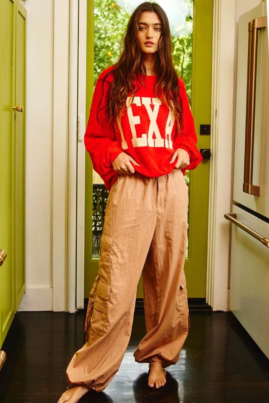 TEXAS LOVE PULLOVER , SWEATER , it’sNOMB. The Label , ATHLEISURE, ATHLETIC PULLOVER, COZY SWEATER, FINAL SALE, it's nomb, it's nomb the label, JESSICA NICKSON, LOUNGE WEAR, LOUNGEWEAR, MORGAN, PULLOVERS, sweater, sweaters, Texas, texas state pride, TEXAS SWEATER, TEXAS SWEATSHIRT , It's NOMB , itsnomb.com
