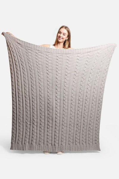 CABLE KNIT THROW BLANKET , Blankets , it’sNOMB. The Label , barefoot, barefoot dreams, blanket, blankets, CABLE KNIT, cable knit throw blanket, dreams, grey throw blanket, it's nomb, it's nomb the label, ITSNOMB, ITSNOMBTHELABEL, Jessica Graf, Jessica Nickson, throw, throw blanket, throw blankets, throws , It's NOMB , itsnomb.com