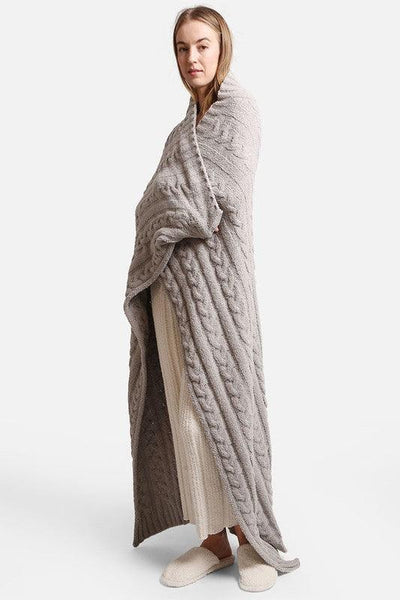 CABLE KNIT THROW BLANKET , Blankets , it’sNOMB. The Label , barefoot, barefoot dreams, blanket, blankets, CABLE KNIT, cable knit throw blanket, dreams, grey throw blanket, it's nomb, it's nomb the label, ITSNOMB, ITSNOMBTHELABEL, Jessica Graf, Jessica Nickson, throw, throw blanket, throw blankets, throws , It's NOMB , itsnomb.com