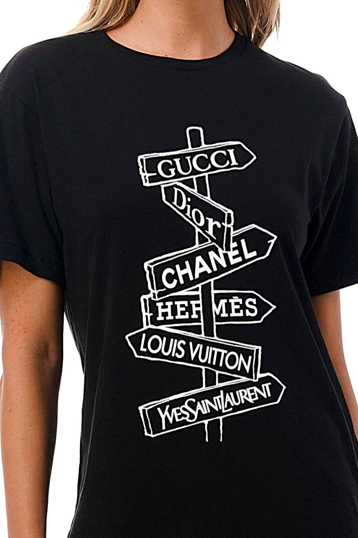 Gucci Dior Chanel Louis Vuitton Graphic T-Shirt